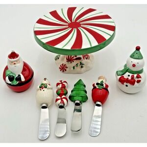 St. Nicholas Square Candy Greetings Collection Pedestal Cake Stand Christmas